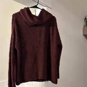 Altar'd State Deep Red Cowl Neck Sweater